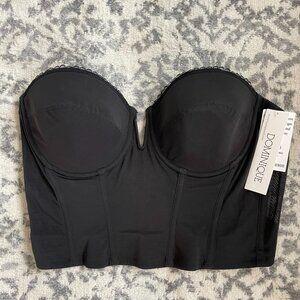 Dominique Black Valerie Deep V Wire Backless Strapless Bridal Bra